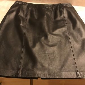 Lambskin Leather Skirt